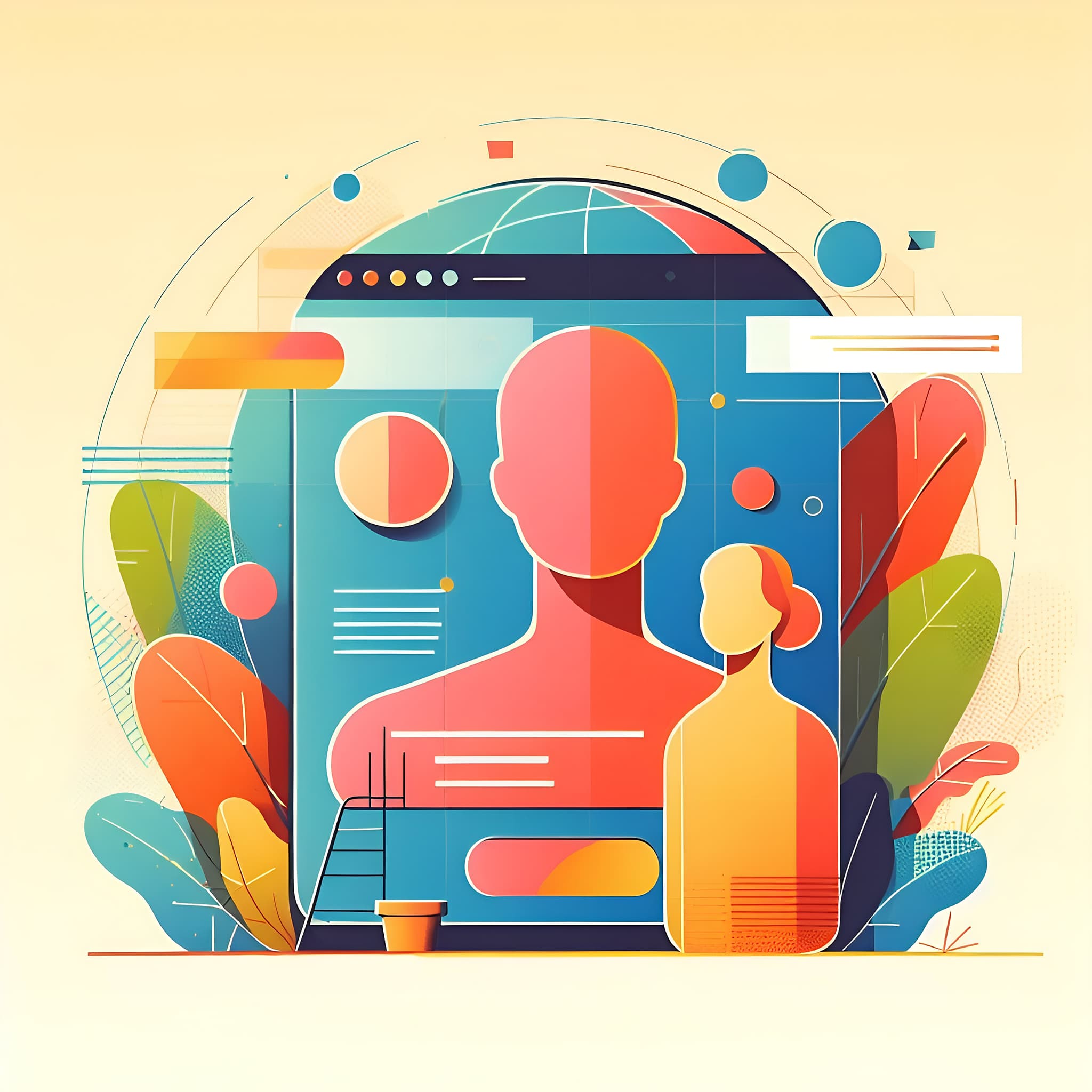 Website person portrait image for tagline